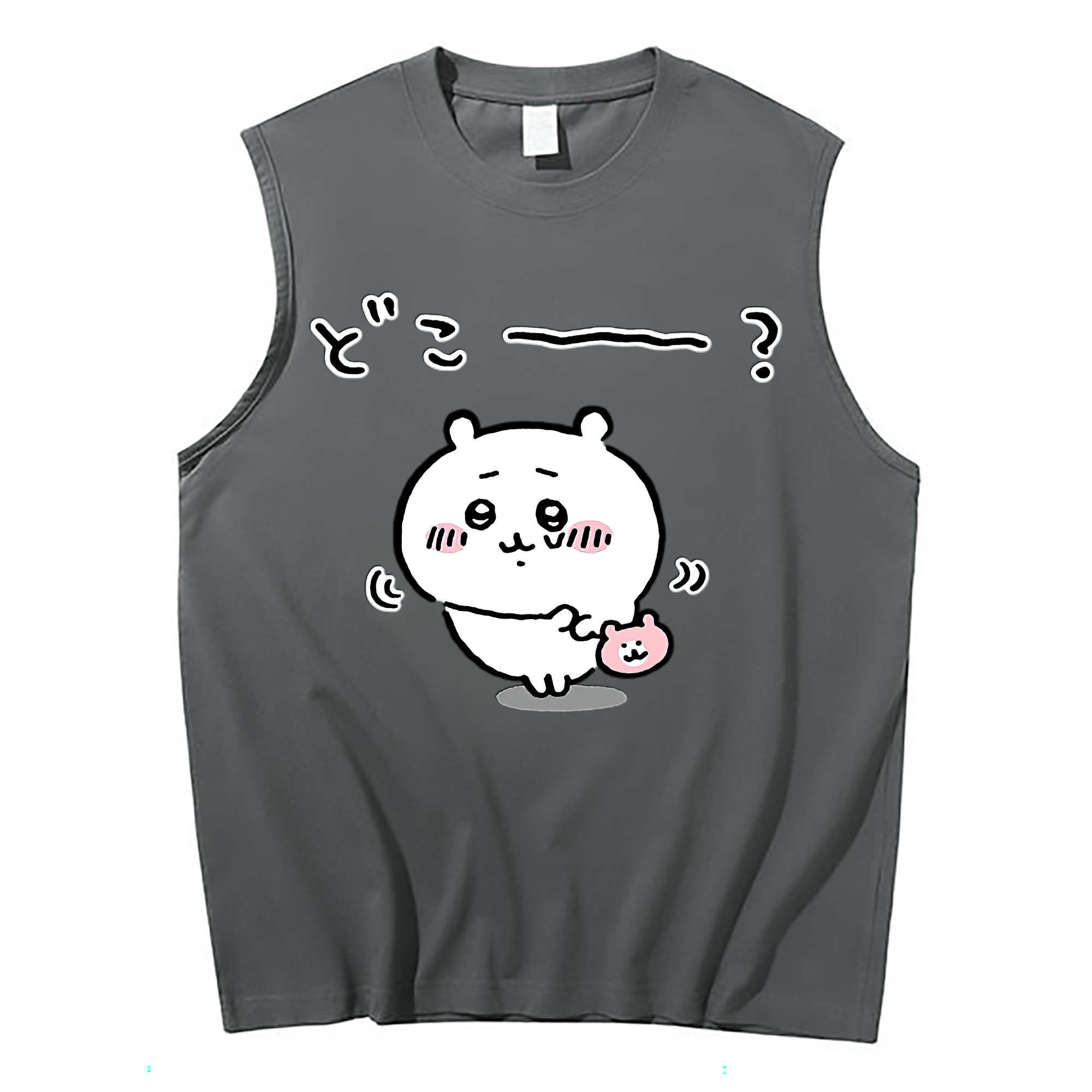 （画像用） ちいかわ ちいかわ Chii-kawa chiikawa コットン100％タンクトップ（フロントプリント）